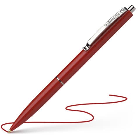 Penna a sfera a scatto Schneider K 15 ricaricabile tratto M rosso Conf. 20 pezzi - P003082